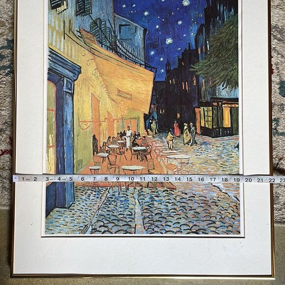 Vincent Van Gogh’s “Cafe Terrace at Night,” Print. Original Produced in 1988 - Picture 12 of 16